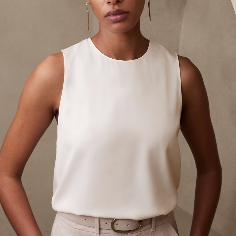 Banana Republic Factory Shell Tank in Cream